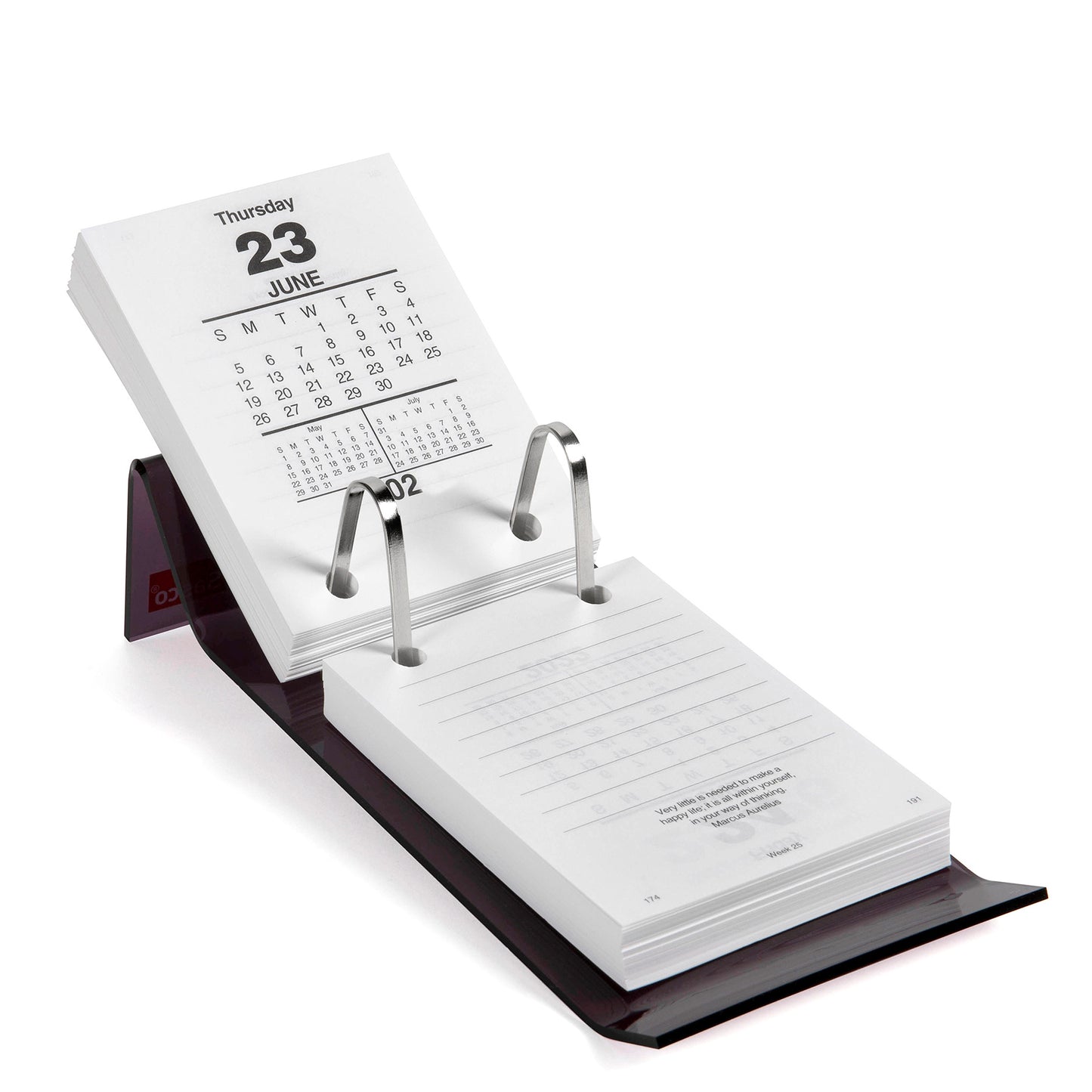 DESK CALENDAR STAND SASCO ACRYLIC TOP PUNCH BROWN (does not include calendar 86567.26)