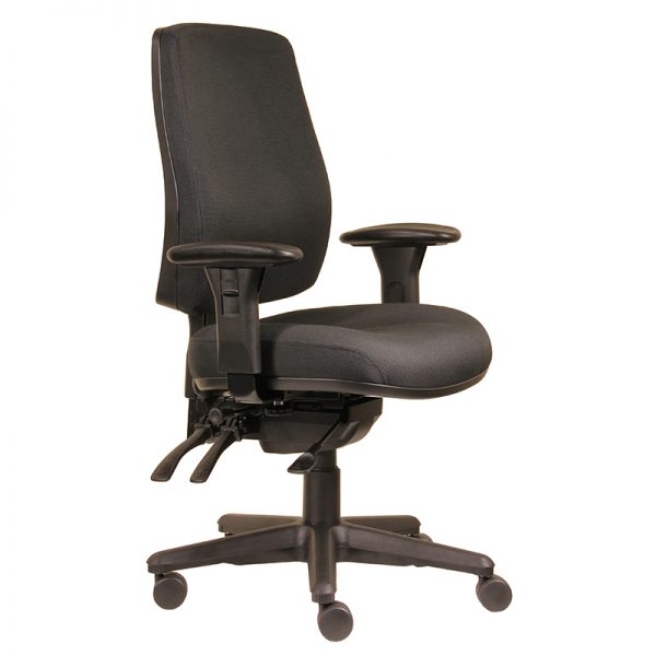 DAL ERGOSELECT SPARK HIGH BACK WITH ARMS AND XL SEAT in Apollo Black