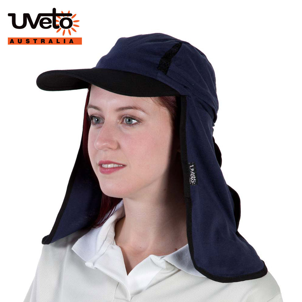 UVETO AUSTRALIA KALA HAT 100% COTTON NAVY