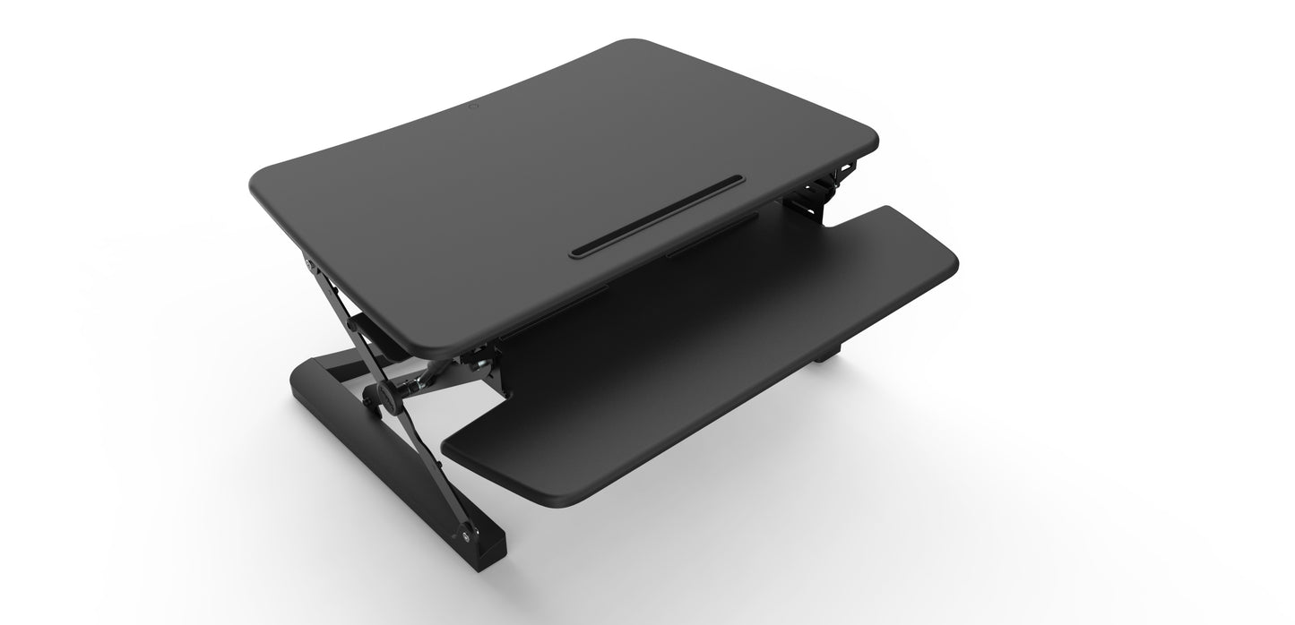 Rapid Riser Rapid Riser - Medium - Black
Rapid Riser - Medium - Black Plastic
890mm W x 590mm D Worksurface - 150mm - 500mm Height Range
Gas Lift Operated
15 Different Height Adjustments