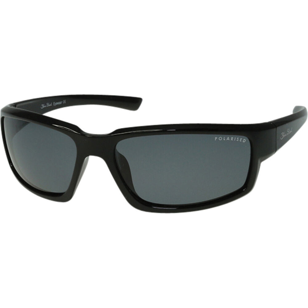Blue Steel shiny black grey lens sunglasses polarised B02-T0S