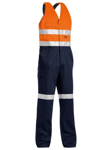 BISLEY TAPED HIGH VIS ACTION BACK OVERALL ORANGE/NAVY SIZE 102R