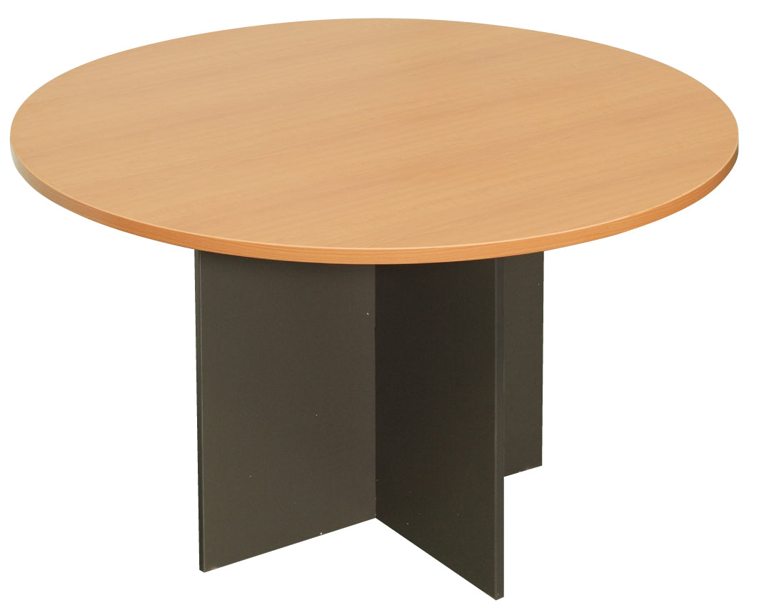 Rapid Worker Round Table Worker 900mm Dia. Round Table - BEECH/IRONSTONE