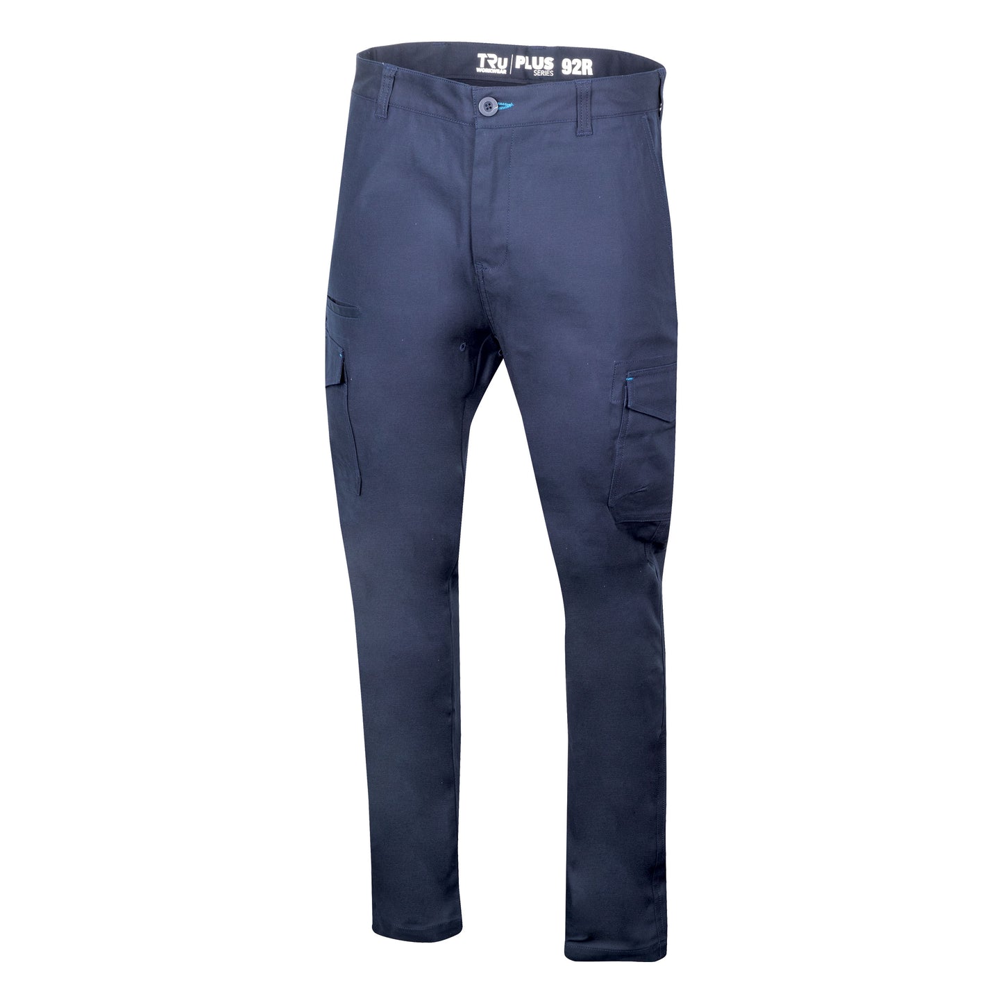 TRU Workwear Midweight Cotton Stretch Cargo Trousers, Navy 97S
