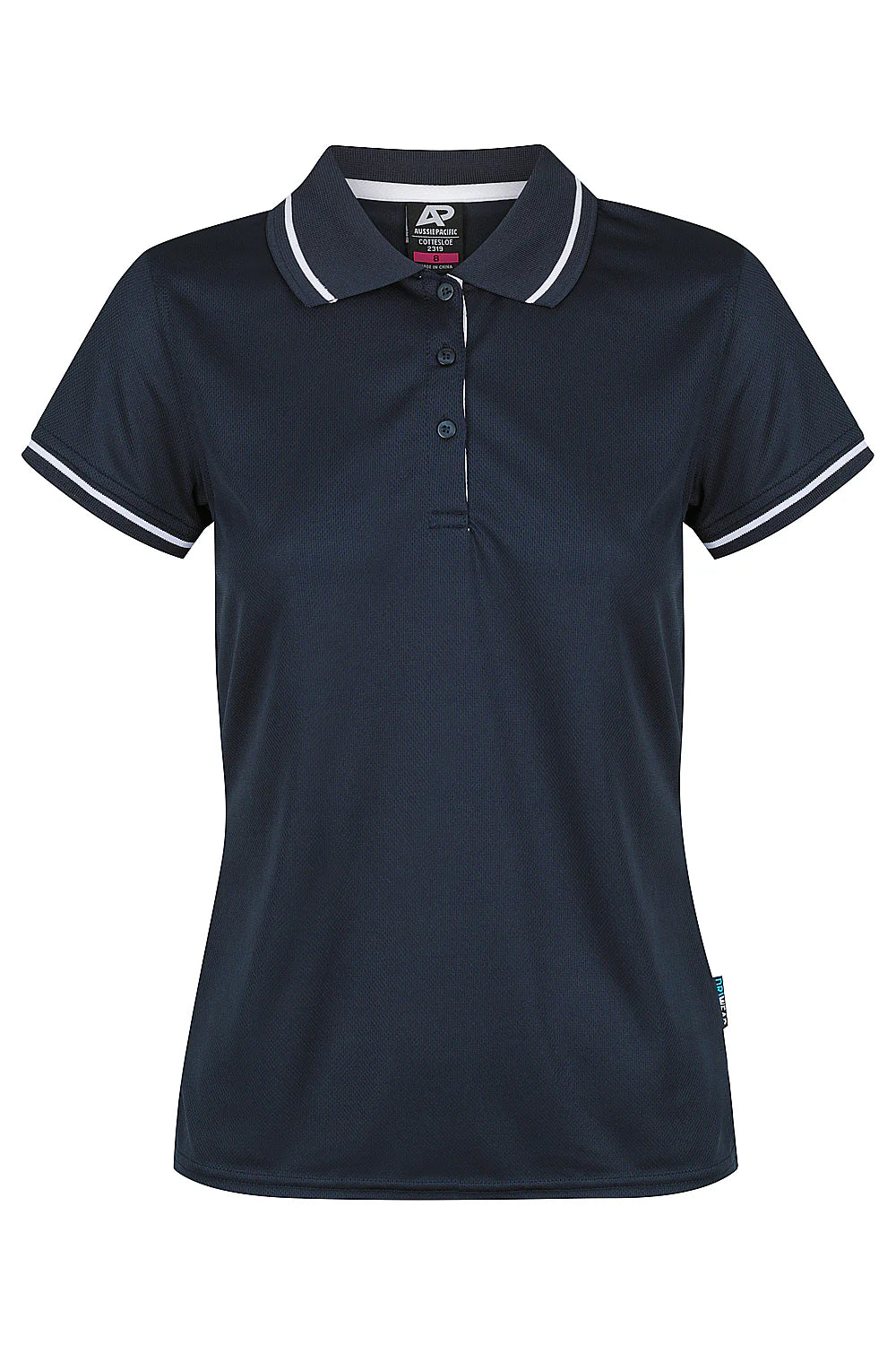 AUSSIE PACIFIC COTTESLOE LADY POLOS - 2319 NAVY WHITE SIZE 16