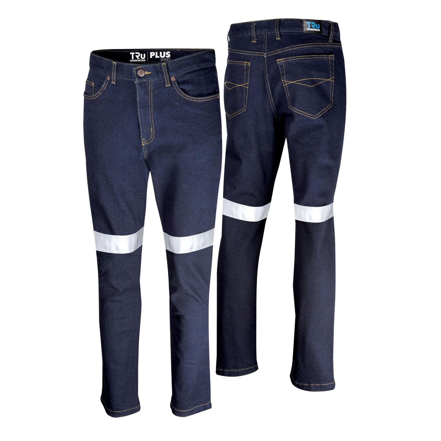 TRU BRANDS DT1156T Stretch Denim Jeans With Reflective Tape 87S