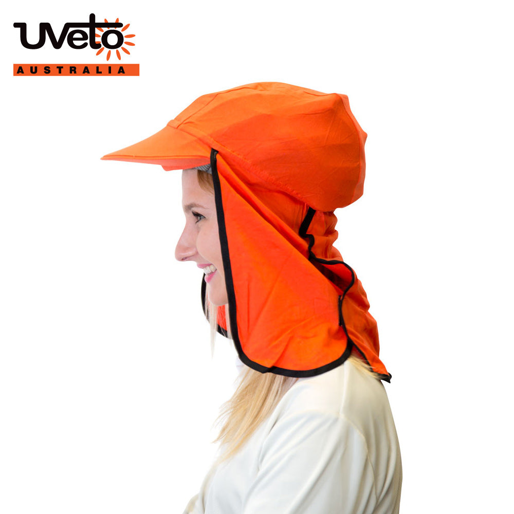 Vision Safe Gobi Over Hat 100% Cotton Orange