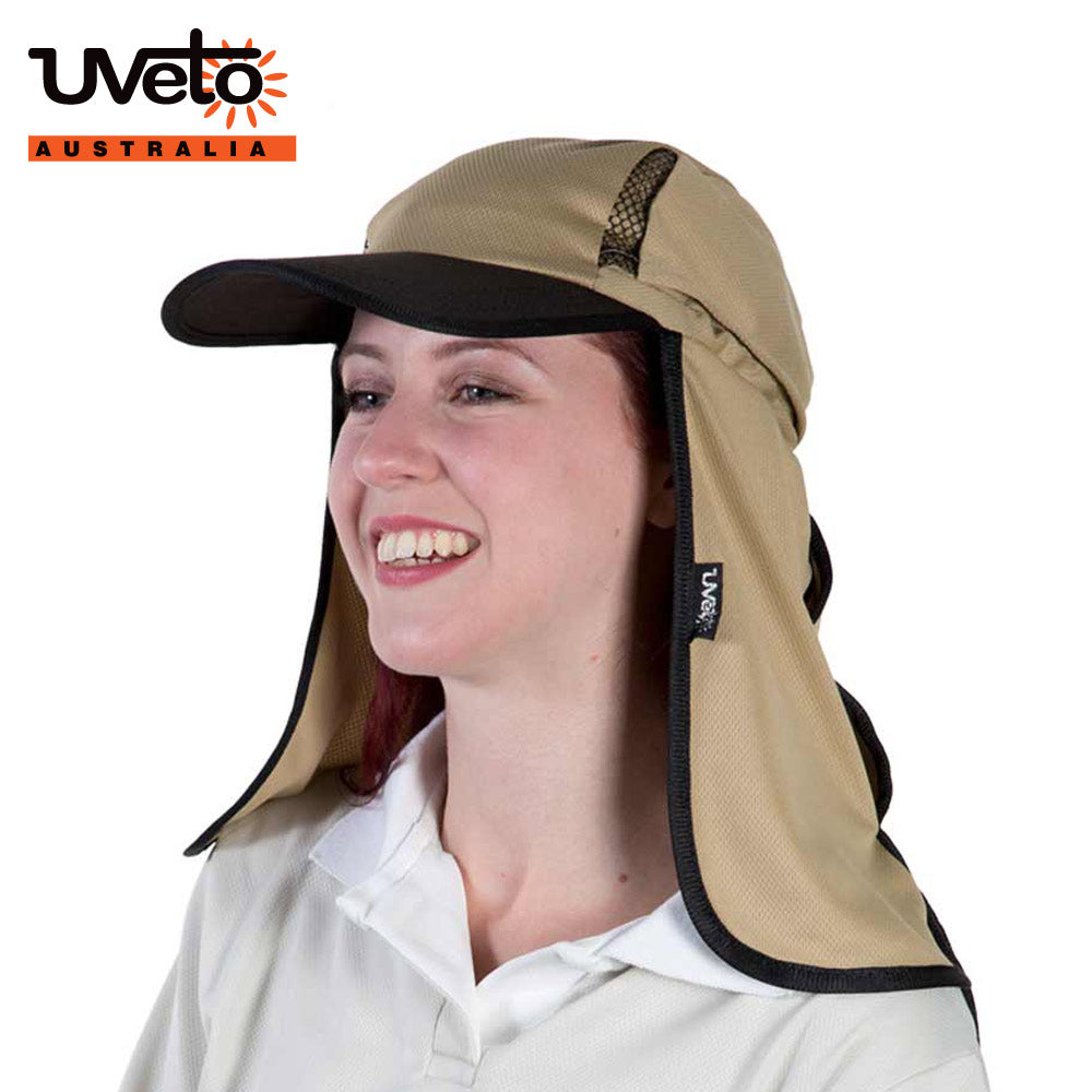 UVETO AUSTRALIA KALA HAT The Kala Hat provides maximum protection from the sun while keeping the face clear, UPF 50 CAMEL