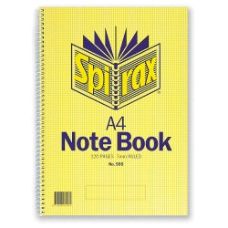 SPIRAX NOTEBOOK 595 A4 SIDE OPENING 120PG