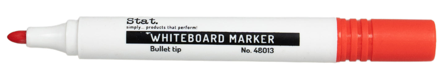 MARKER WHITEBOARD STAT 2.0MM BULLET NIB RED