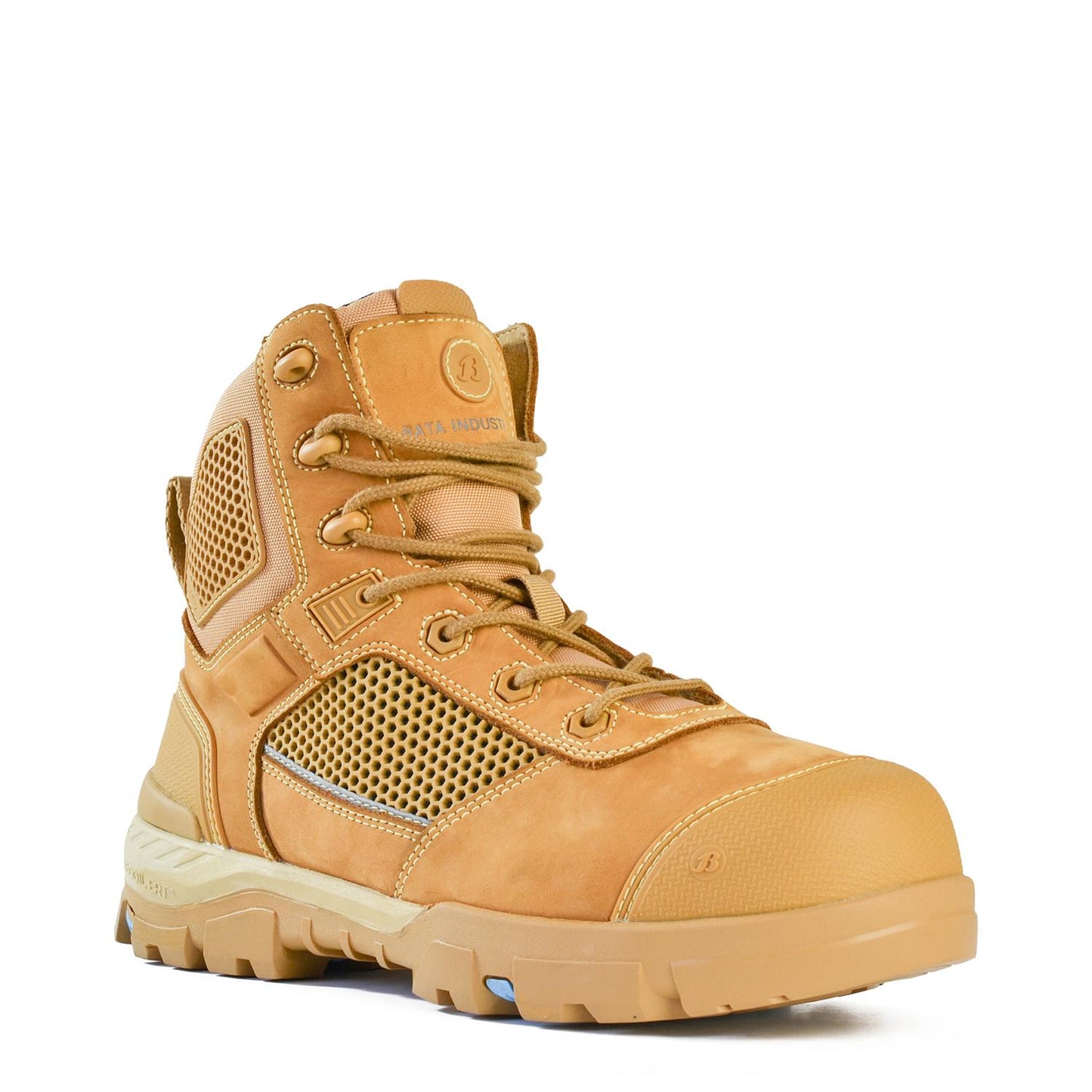 Bata Avenger, metal free zip sided boot with carbon safety toecap Wheat size 3