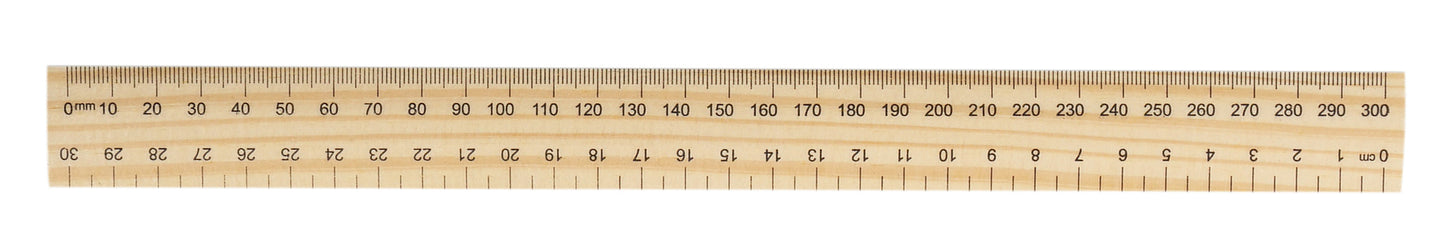 RULER GNS 30CM WOODEN