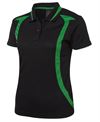 JB's PODIUM SWIRL POLO BLACK/PEA GREEN - 3XL