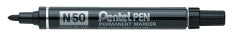 MARKER PENTEL N50 PERMANENT BULLET BLACK Box 12