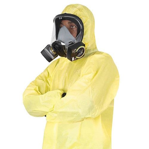 Tru Brands ChemRepel Type 3,4,5,6 Coverall Yellow, Small