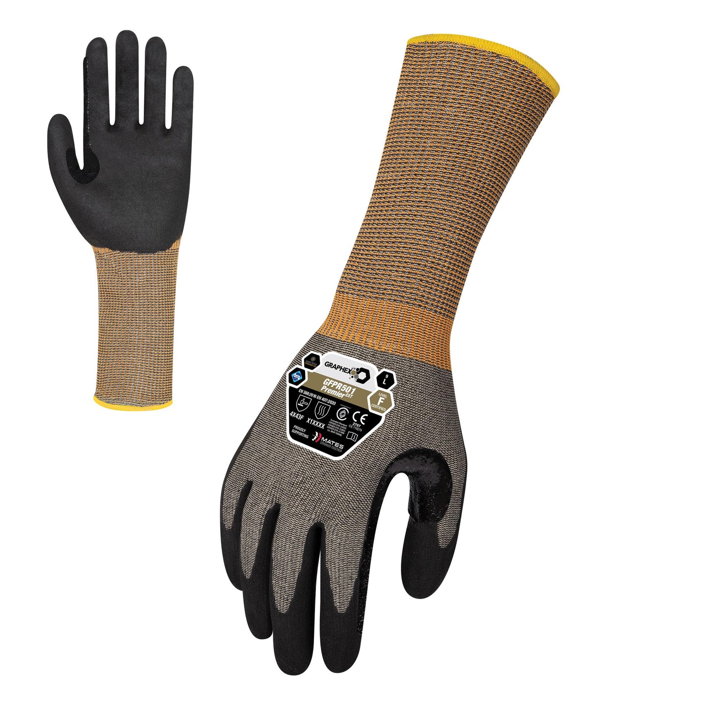 Graphex® Premier EXT Cut 5/Level F Glove Extended Cuff Medium