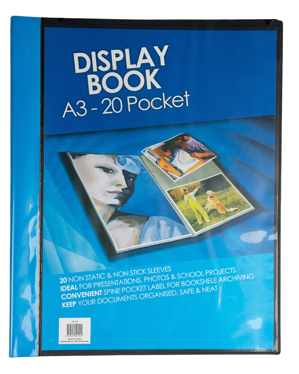 DISPLAY BOOK GNS A3 INSERT COVER BLACK 20P