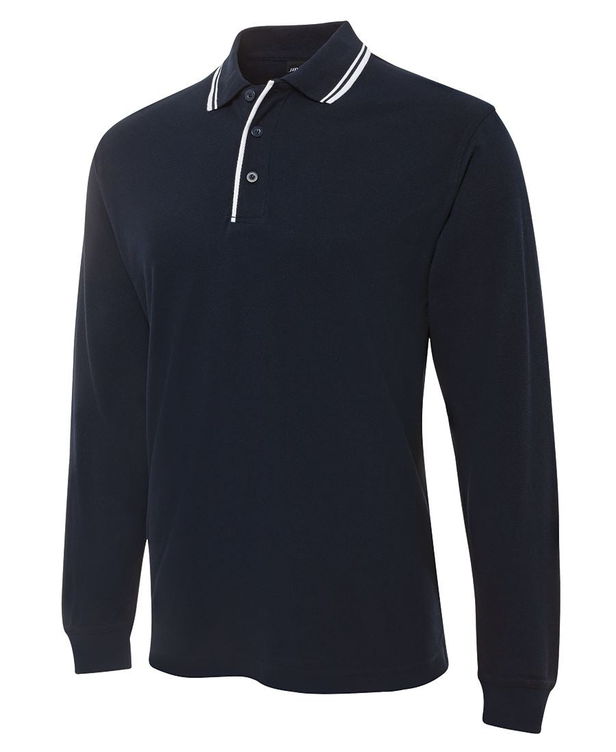 JB's L/S Contrast Polo NAVY WHITE 4 XL