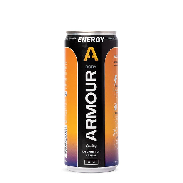 BODY ARMOUR Energy+ Zero Sugar Can 330ML CAN PASSIONFRUIT ORANGE