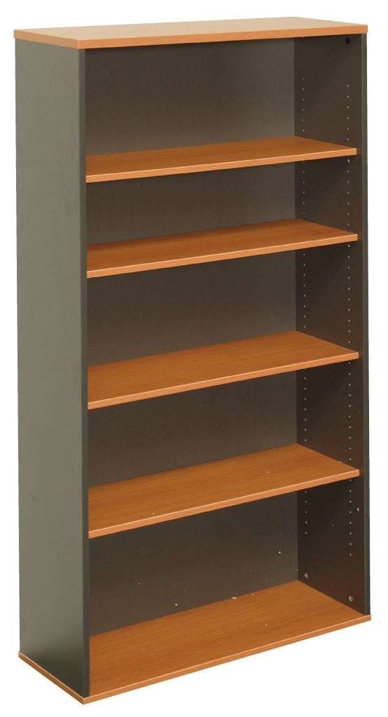 Rapid Worker Bookcase 1800mm H Bookcase - Cherry / Ironstone