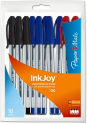 PEN PAPERMATE INKJOY 100 1.0MM MED ASST PK10