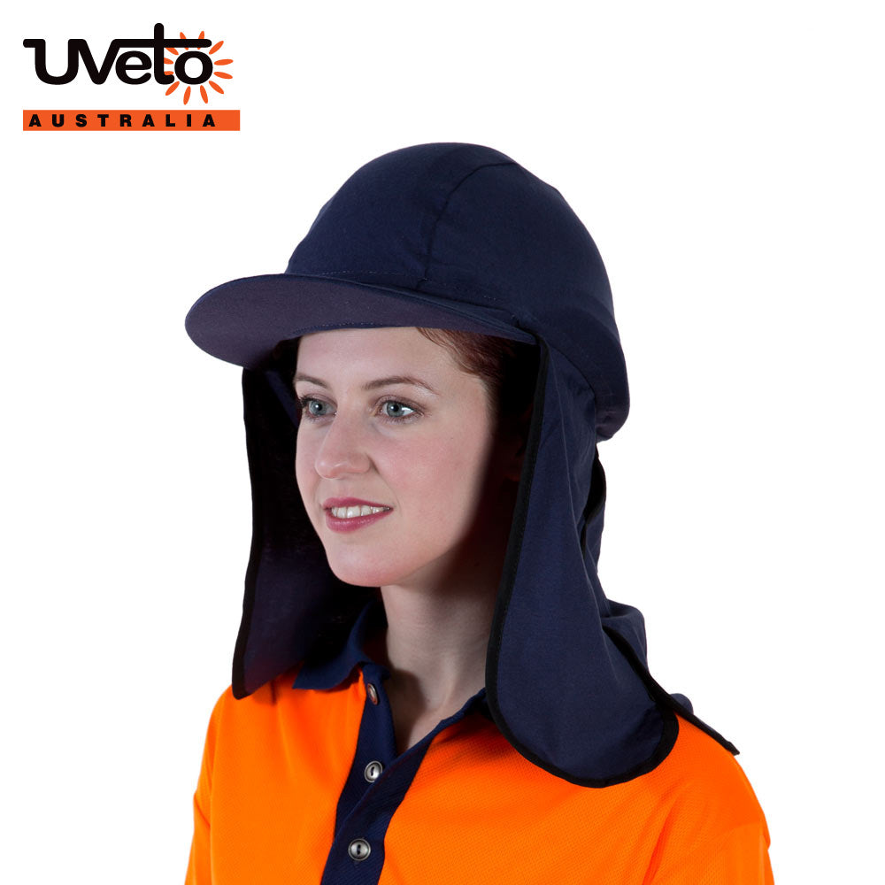 Vision Safe Gobi Over Hat 100% Cotton Navy