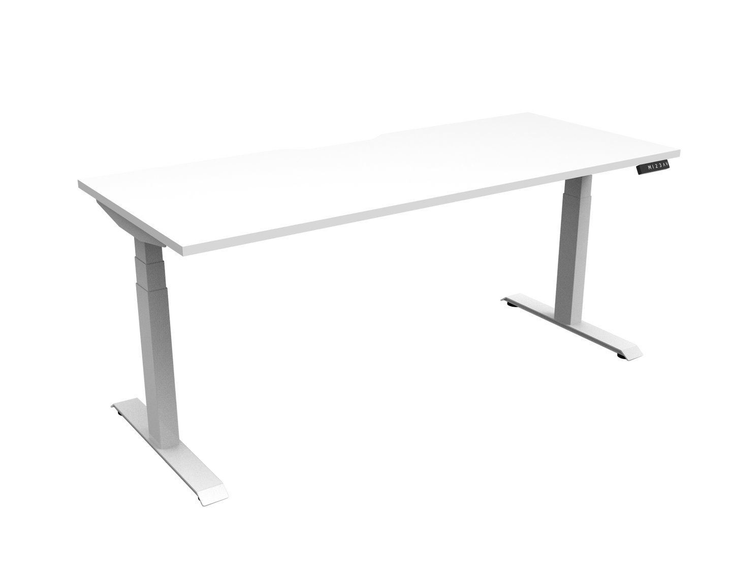 Boost+ Single Sided Workstation - E0 Rated Top, Powder coat Base
Natural White Melamine & White Powder Coat
1500mm W x 750mm D x 620mm - 1270mm H