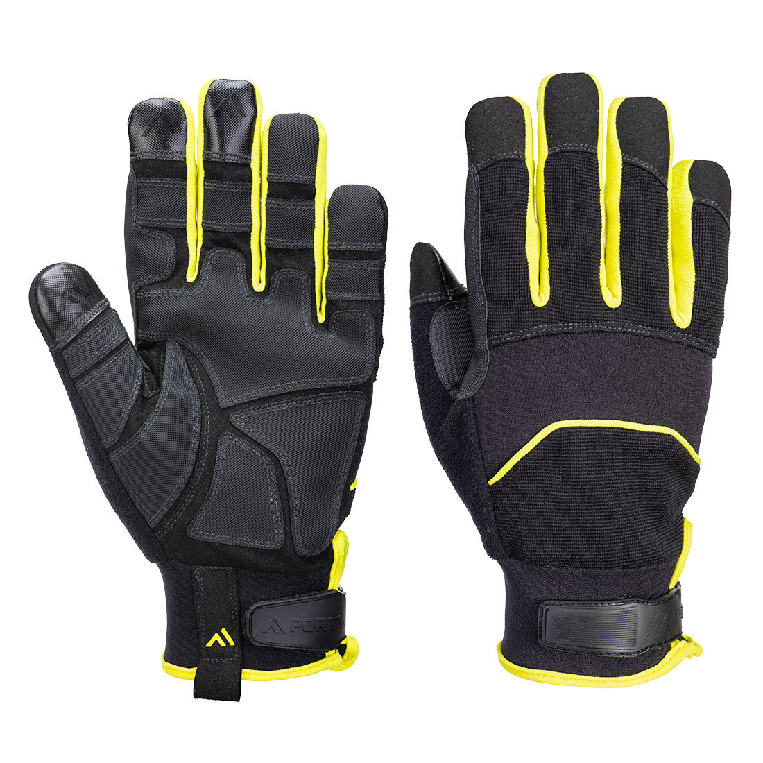 PortWest Needle Resistant Glove Black/Yellow Large
