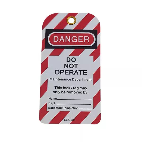 Volt Safety Premium PVC Lockout Tag - Reuseable