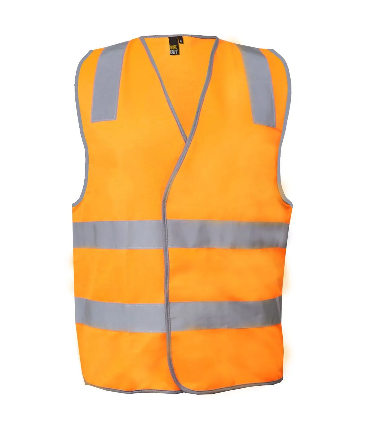 WORKCRAFT UNISEX HI VIS SAFETY REFLECTIVE VEST ORANGE MEDIUM