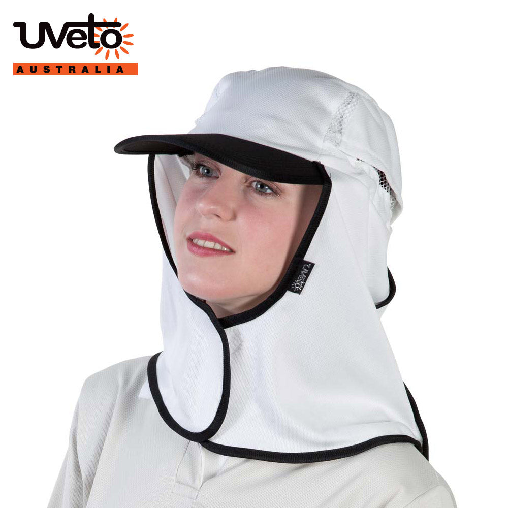 UVETO AUSTRALIA KALAHARI HAT MICRO MESH WHITE