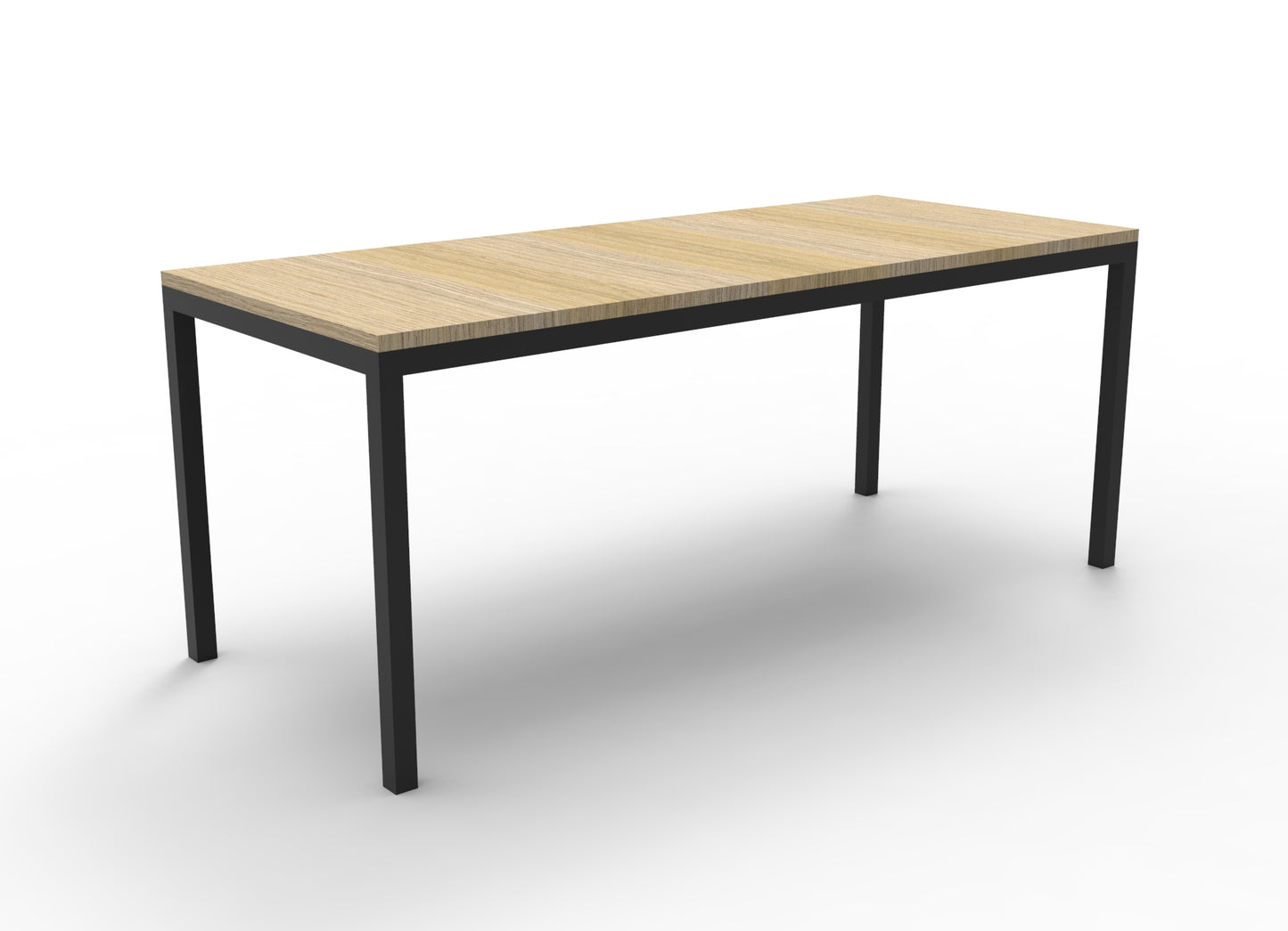 Steel Frame Table 1800 x 750 Steel Frame Table - Nat Oak
