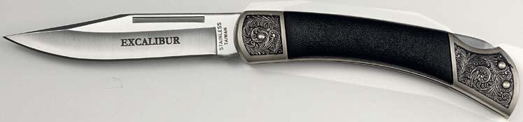 Excalibur Royal Black King pocket knife 120mm/4.8”