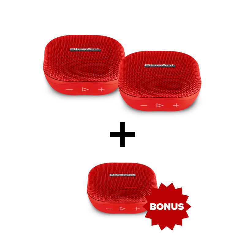 BlueAnt X0 BT Speaker Red (BAX0R) Buy 2 get 1 free Bundle