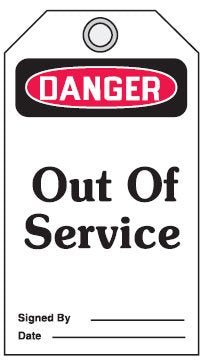 Out of Service Tag PK100