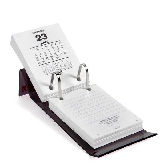 DESK CALENDAR STAND SASCO ACRYLIC TOP PUNCH BROWN (does not include calendar 86567.26)