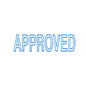 DESKMATE PRE-INKED OFFICE STAMP APPROVED BLUE