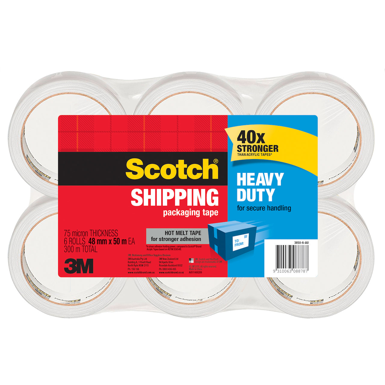 Scotch Pkg Tape 3500-6-AU Pk6
