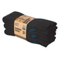 Tru Workwear Triple Pack Eco-Friendly Bamboo Socks BLK - Mens -6-10 (Womens 8-11)