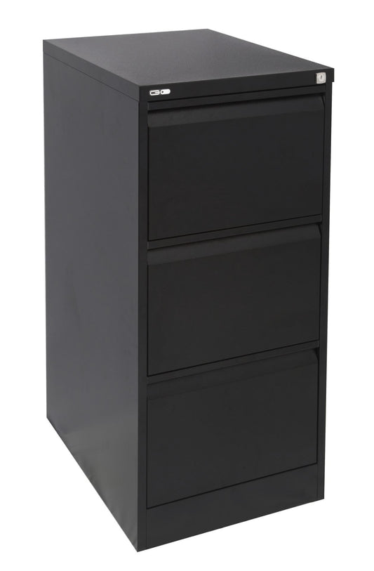 GO Steel Filing Cabinet GO 3 Drawer Filing Cabinet - Black