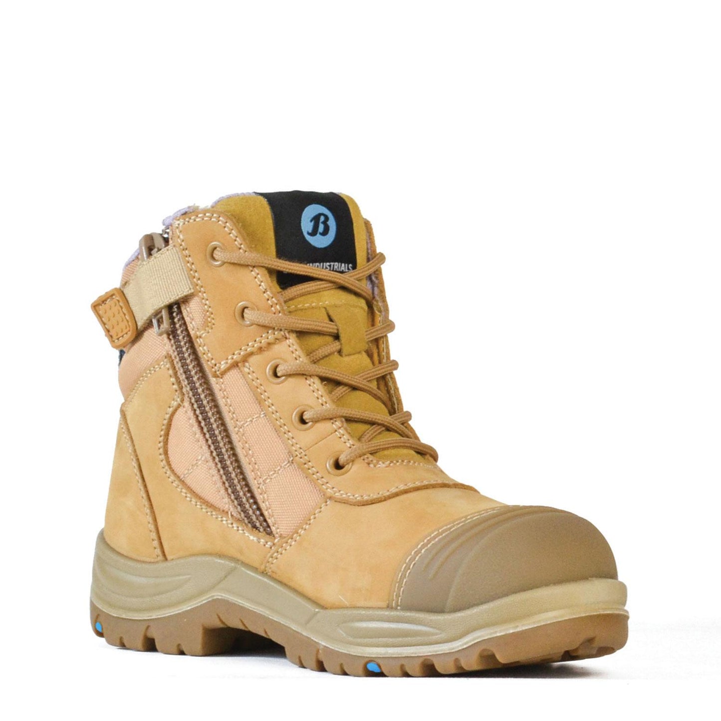 Bata DAKOTA LADIES WHEAT ZIP SIDED LACE-UP ANKLE BOOT WITH STEEL SAFETY TOECAP SIZE 7