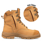 Oliver 150mm Zip Side Lace Up Boot, Water Resistant Nubuck Leather, COOLstep Lining, Lace Locking Device 7.5