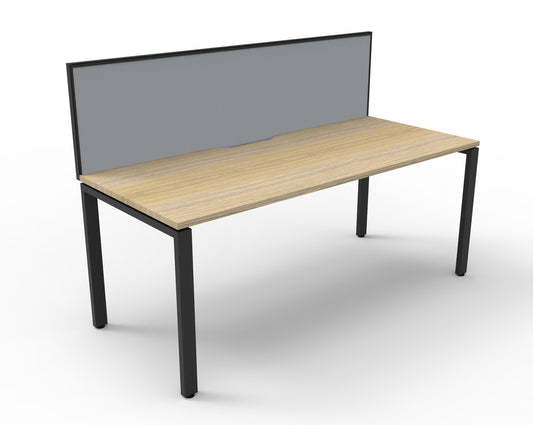 Deluxe Profile Leg Single Workstation with Screen 1500 x 750 Deluxe Prof 1P - NO/BL