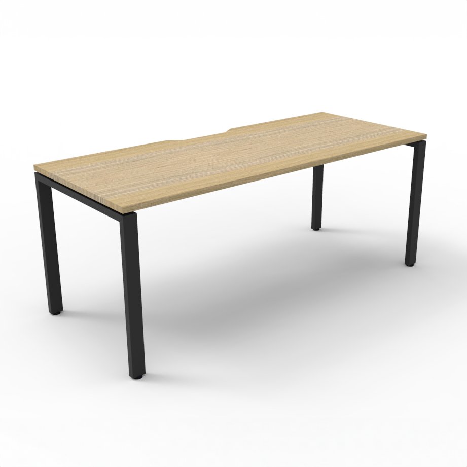 Deluxe Profile Leg Single Workstation 1500 x 750 Deluxe Prof 1P - NO/BL