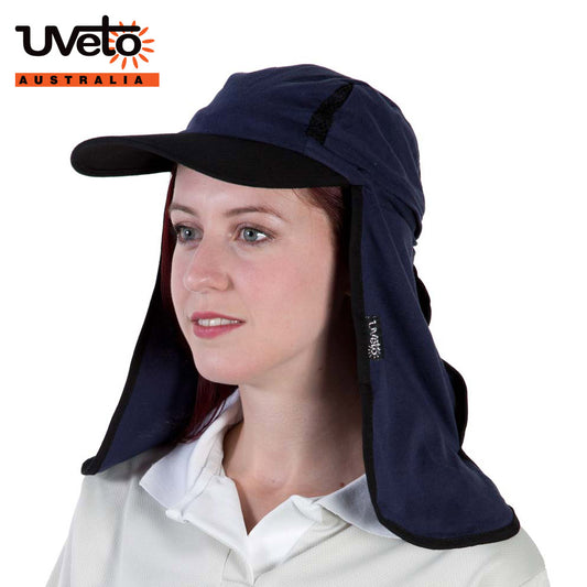 UVETO AUSTRALIA KALA HAT 100% COTTON NAVY