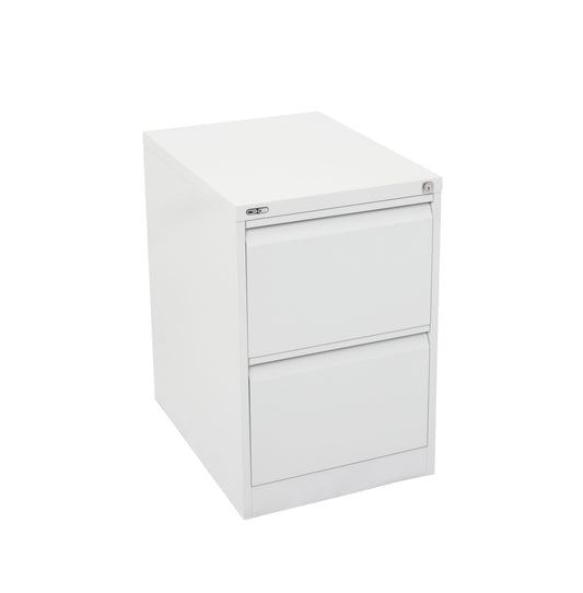 GO Heavy Duty 2 Drawer Filing Cabinet - White China 705mm H x 460mm W x 620mm D WHITE CHINA