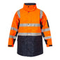 WORKCRAFT HI VIS REFLECTIVE RAIN JACKET ORANGE NAVY XX LARGE