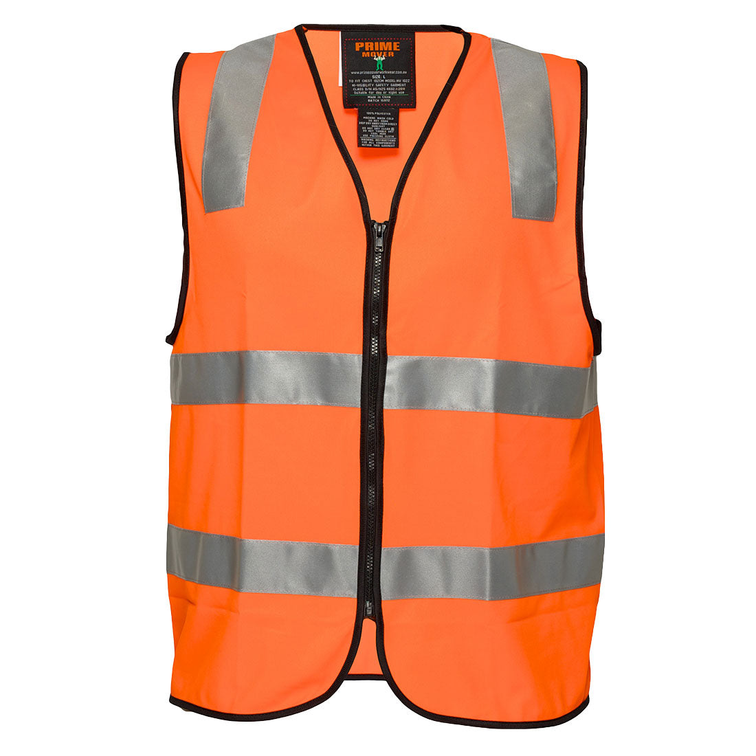 Portwest MZ102 - Hi-Vis Zip Vest D/N Orange Large