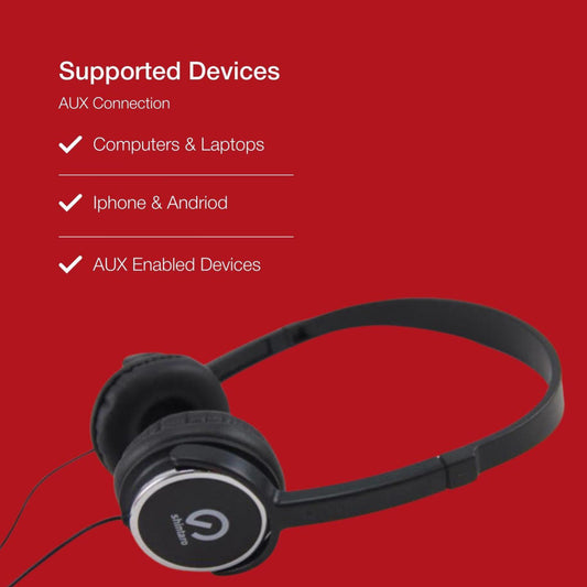 Shintaro Kids Stereo Headphones with Safety Volume Limit, Adjustable Headband, and 1m Cable for Safe Listening on MP3 Players, Tablets & Mobile Phones