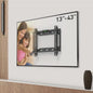 Barkan TV Wall Mount, 13 - 43 inch Fixed Flat / Curved Screen Bracket, Holds up to 40kg, Auto Lock Patented, Very Low Profile, Fits LED OLED LCD